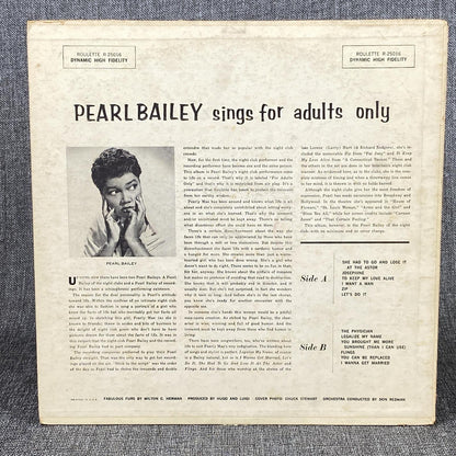 Pearl Bailey Sings for Adults Only LP Vinyl Record by Roulette Records 1958 - EX