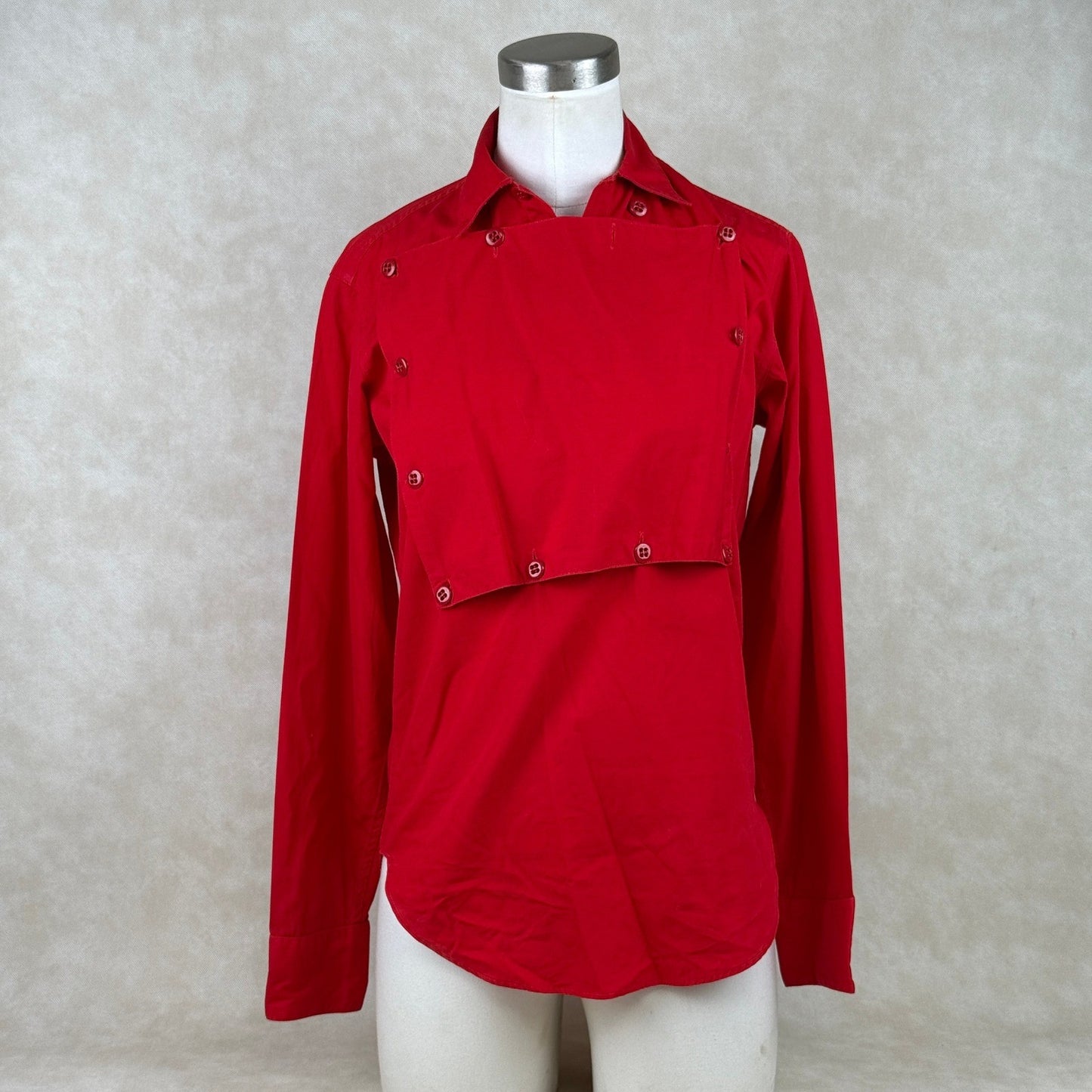 Ralph Lauren Women's Western Wear Bib Red Shirt size 6