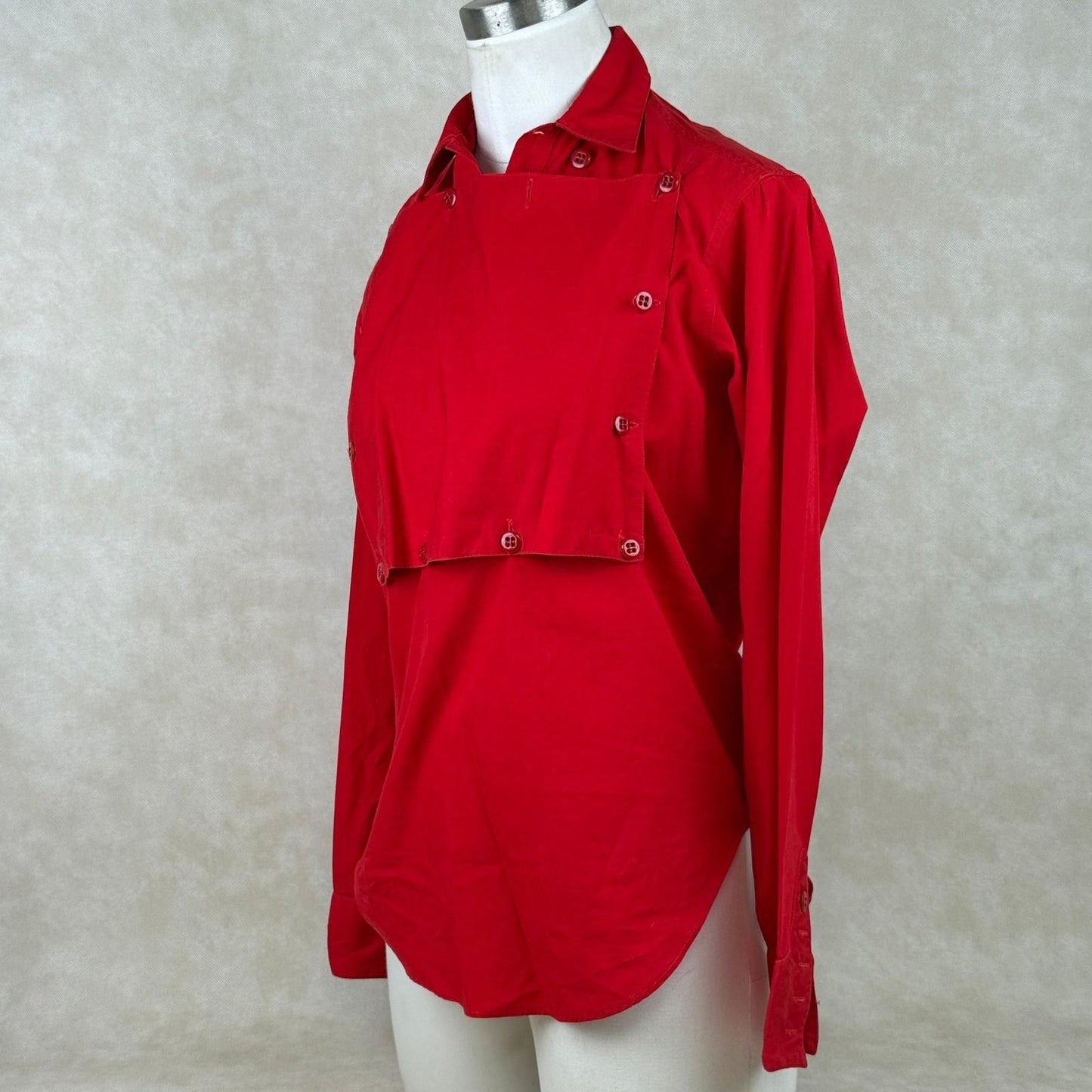 Ralph Lauren Women's Western Wear Bib Red Shirt size 6