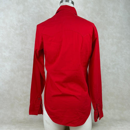 Ralph Lauren Women's Western Wear Bib Red Shirt size 6