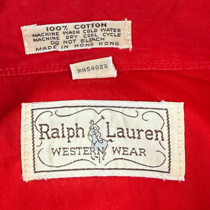 Ralph Lauren Women's Western Wear Bib Red Shirt size 6
