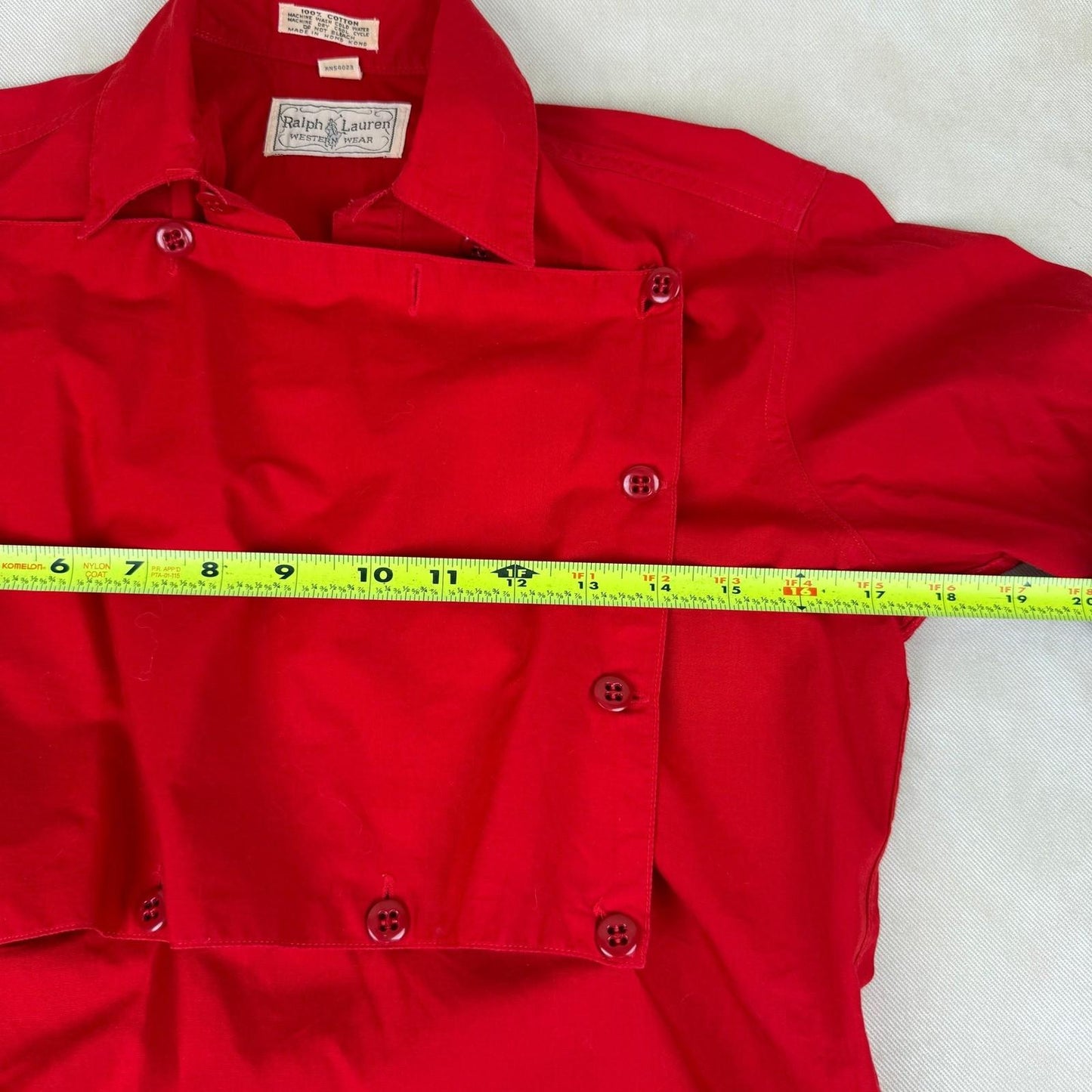 Ralph Lauren Women's Western Wear Bib Red Shirt size 6
