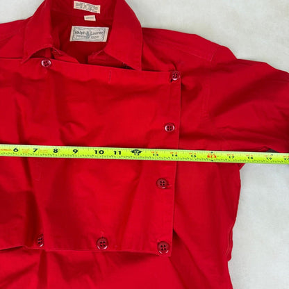 Ralph Lauren Women's Western Wear Bib Red Shirt size 6