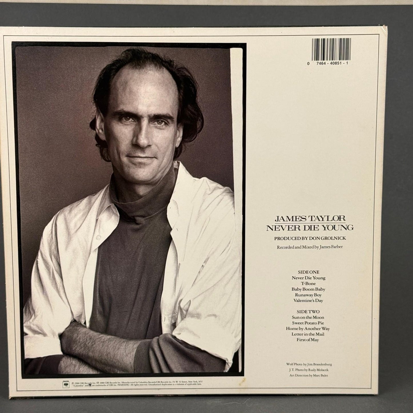 James Taylor Never Die Young Vinyl Record LP 12"1988 -NEAR MINT