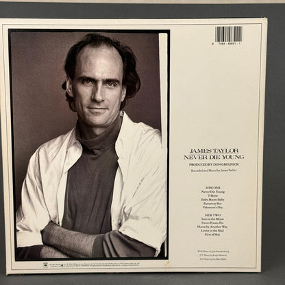 James Taylor Never Die Young Vinyl Record LP 12"1988 -NEAR MINT
