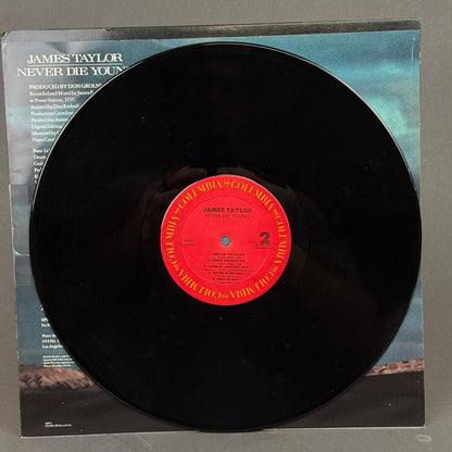 James Taylor Never Die Young Vinyl Record LP 12"1988 -NEAR MINT