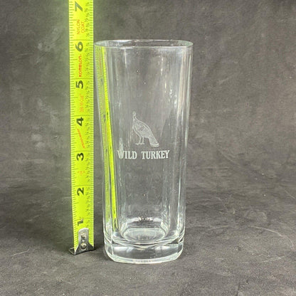 WILD TURKEY Glass VINTAGE Advertising Drinking 6 GLASSES