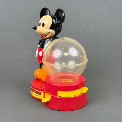 Vintage Mickey Mouse Gumball Bank Superior Toy Disney Coin Bank Plastic