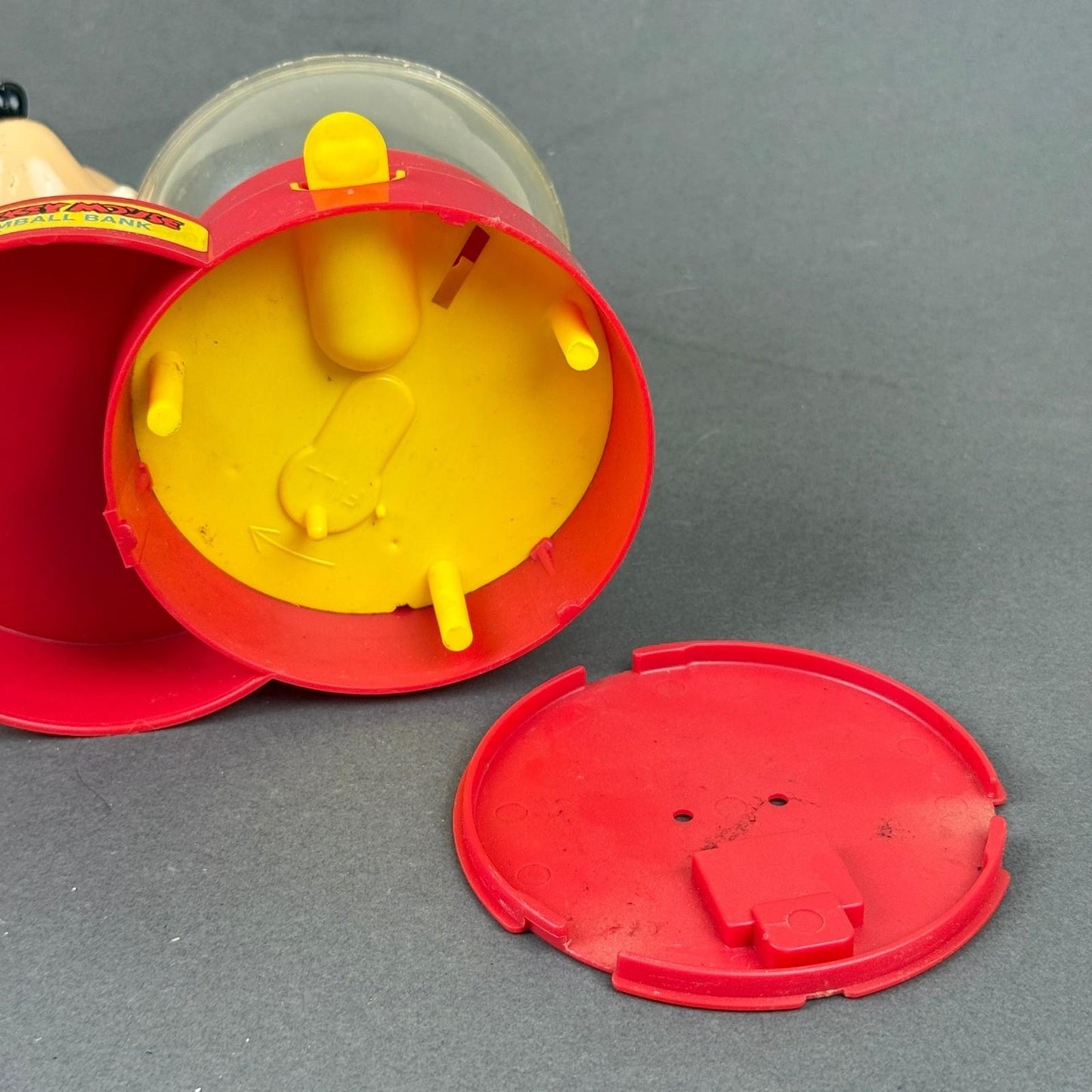 Vintage Mickey Mouse Gumball Bank Superior Toy Disney Coin Bank Plastic