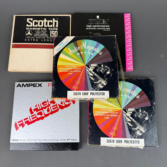 Scotch Ampex Capitol Reel to Reel Tapes 7" Mixed Lot Vintage Music Recordings