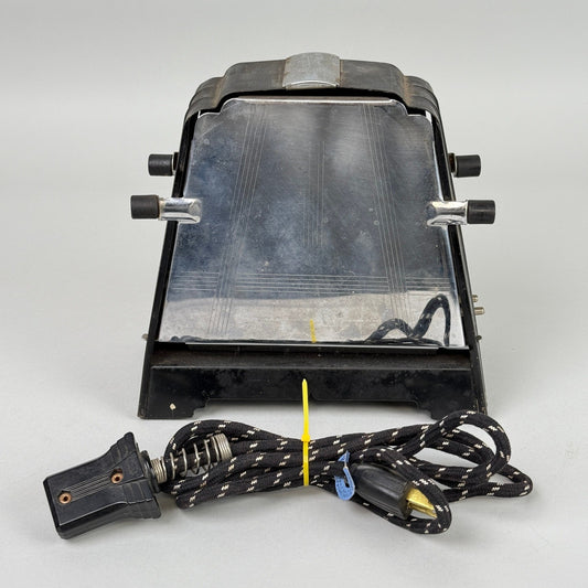 Vintage Flip Down Toaster Black Chrome Retro Electric Kitchen Appliance Decor