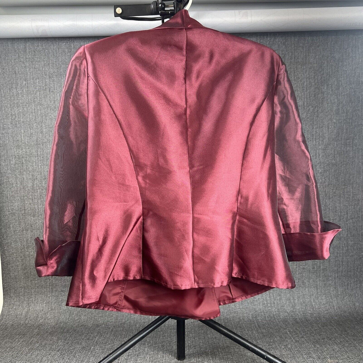 Cranberry Blouse Alex Evenings Petite LP (Vintage)