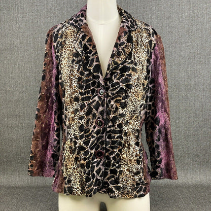 Vintage Alberto Makali Funky Top Laced L (Leopard, Cheeta) Size M