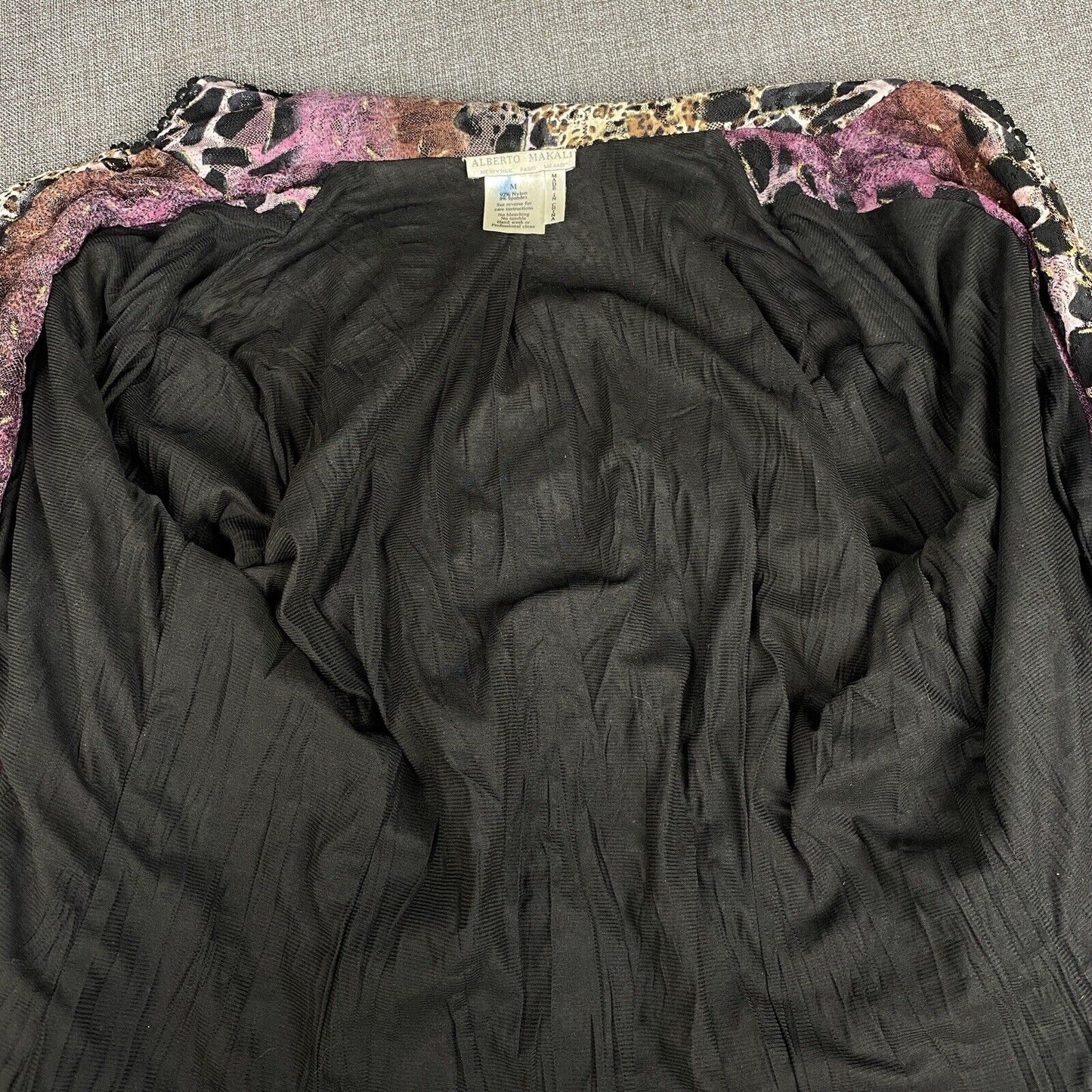 Vintage Alberto Makali Funky Top Laced L (Leopard, Cheeta) Size M