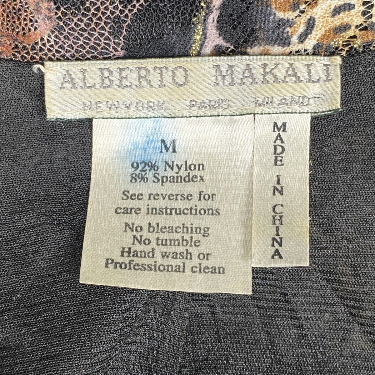 Vintage Alberto Makali Funky Top Laced L (Leopard, Cheeta) Size M