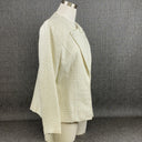 Trenz by Theresa Renz Women Embroidered Blazer Jacket Cream Size L