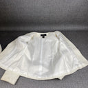 Trenz by Theresa Renz Women Embroidered Blazer Jacket Cream Size L