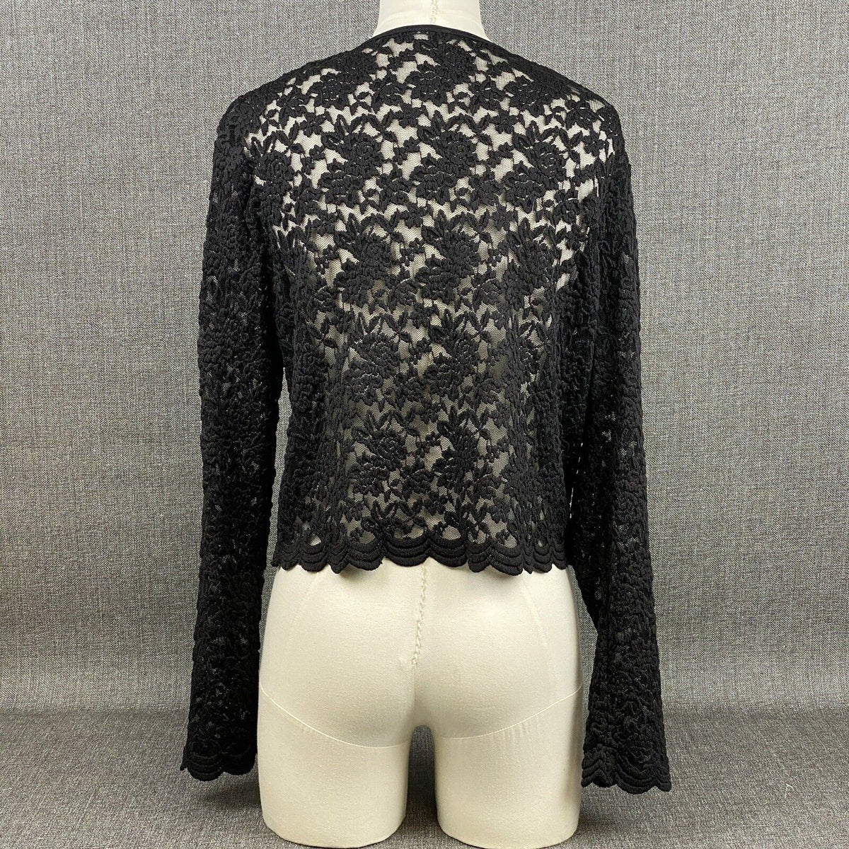 Vintage Black Lace Jacket Size Small (Tag Removed)