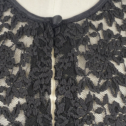 Vintage Black Lace Jacket Size Small (Tag Removed)