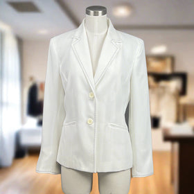 Evan Picone White Blazer Jacket Size 6