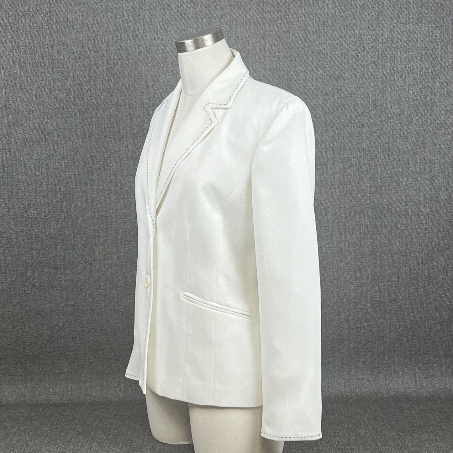 Evan Picone White Blazer Jacket Size 6