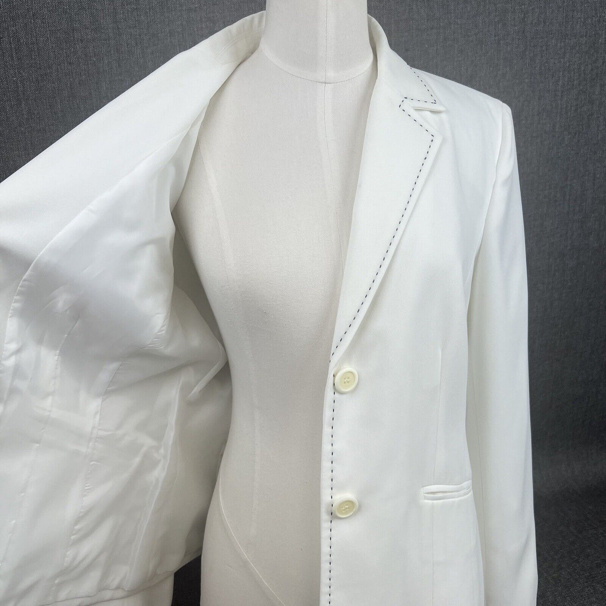 Evan Picone White Blazer Jacket Size 6