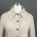 Vintage Dorce Wool Sweater Button-Up Beige Tan Size M Soft