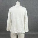 Ruby Rd Top Womens 3/4 Sleeve White Sequins Rayon Size M