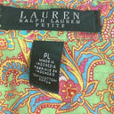 Ralph Lauren Womens Button UP Shirt Paisley Long Sleeve Cotton Size PL