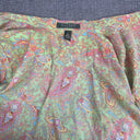 Ralph Lauren Womens Button UP Shirt Paisley Long Sleeve Cotton Size PL