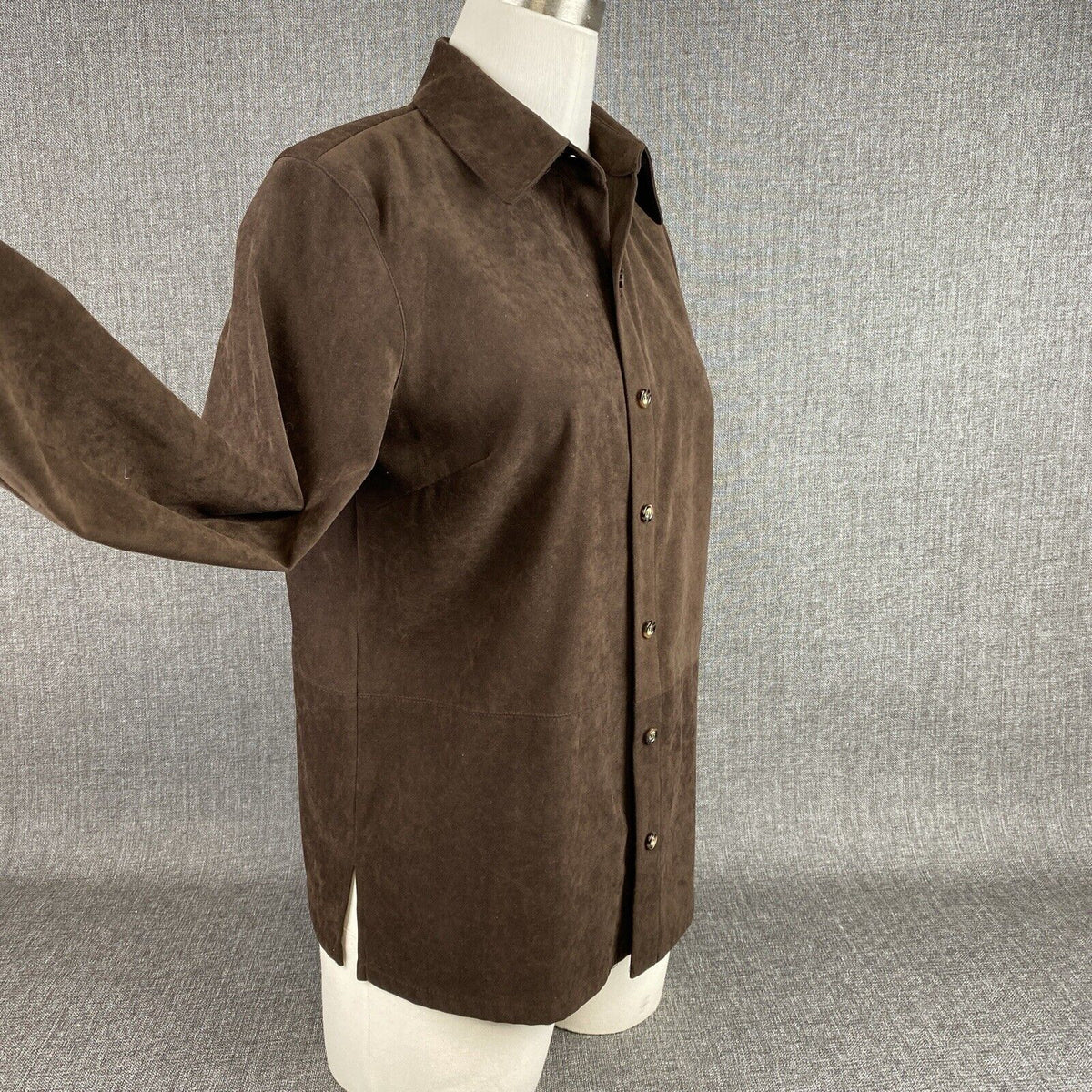 Talbots Petites Brown Button Up Shirt Size 8