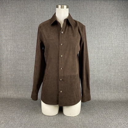 Talbots Petites Brown Button Up Shirt Size 8