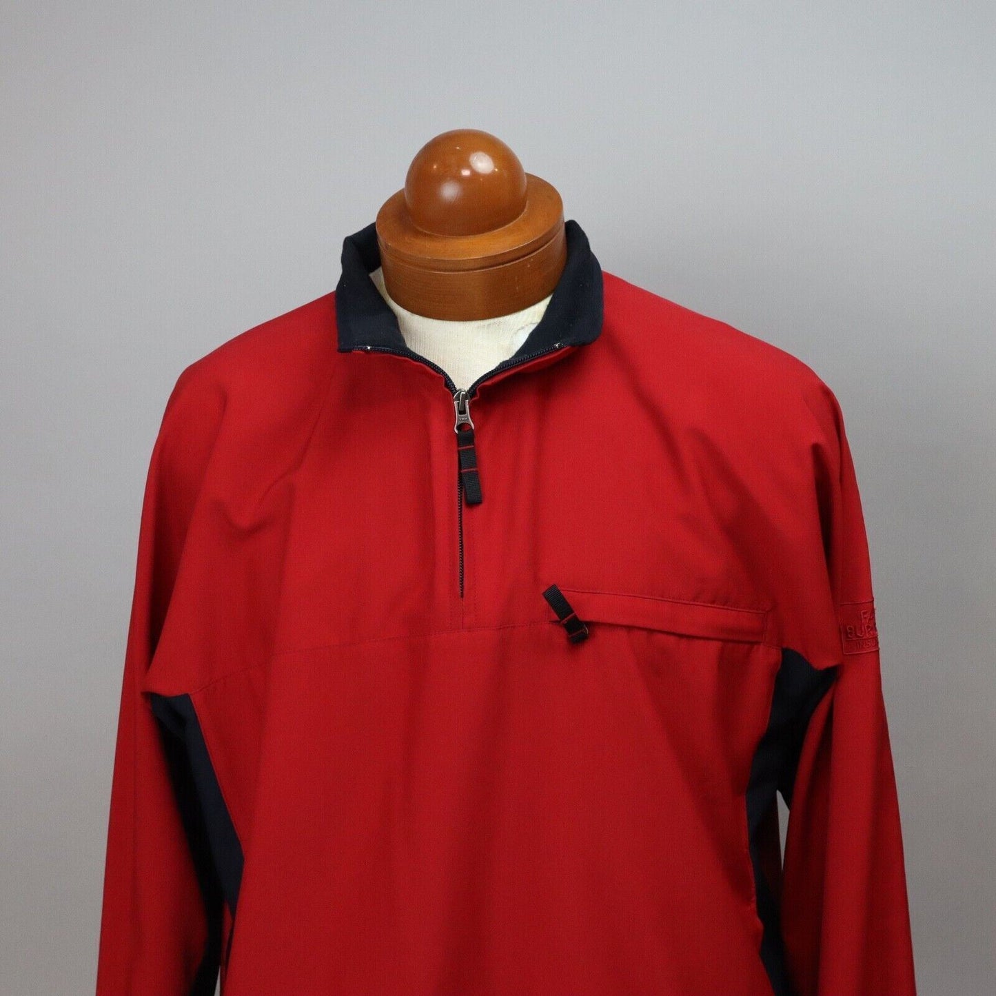 Men's Cutter and Buck Red/Blue Pullover Jacket Size Large