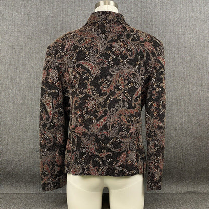 Giancarlo Ferrari Jacket Blazer Women's Size 10 Multicolor Full Zip