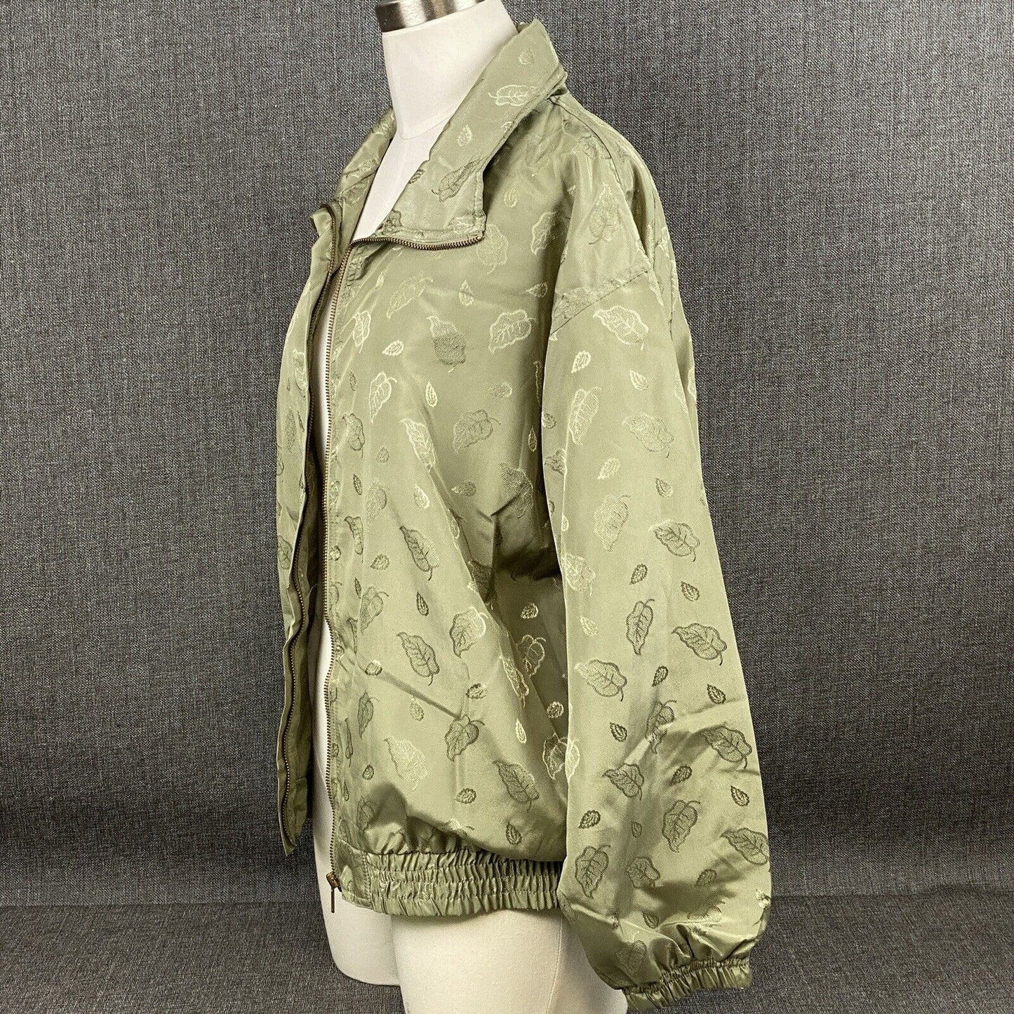 Vintage OUT BROOK Womens Small Jacket Bomber Windbreaker Green