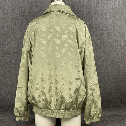 Vintage OUT BROOK Womens Small Jacket Bomber Windbreaker Green