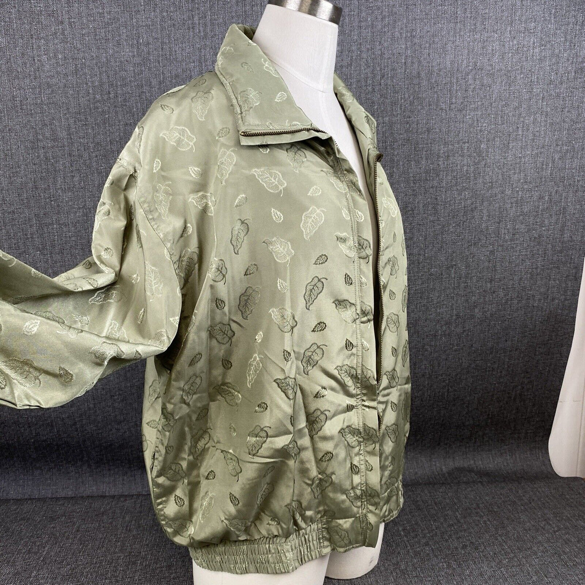 Vintage OUT BROOK Womens Small Jacket Bomber Windbreaker Green