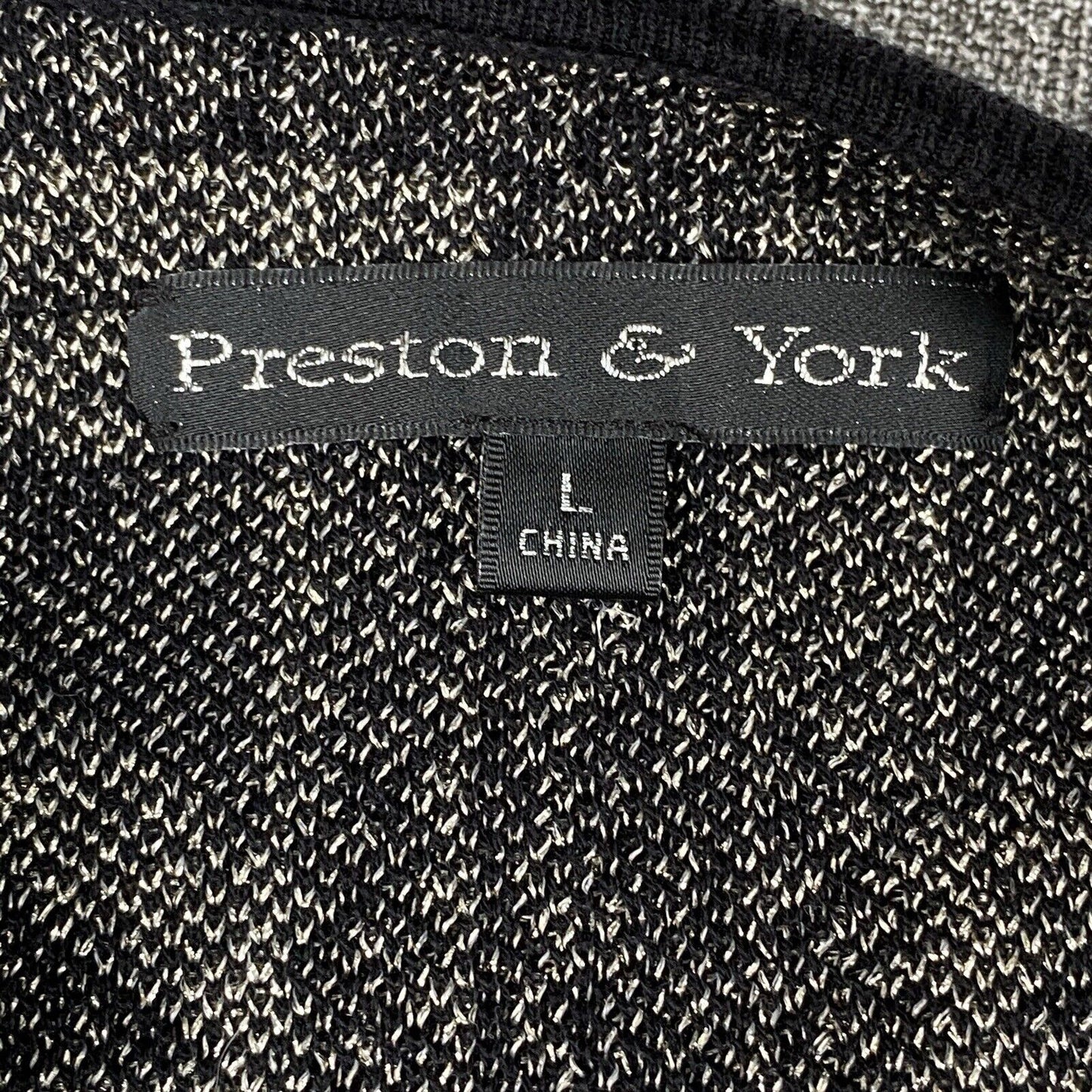 Preston & York Black and Grey Tank Top and Long Sleeve Cover Size L