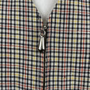 Alanni by Donnybrook Vintage Linen Tailored Vest Lined Plaid Zip Size 10