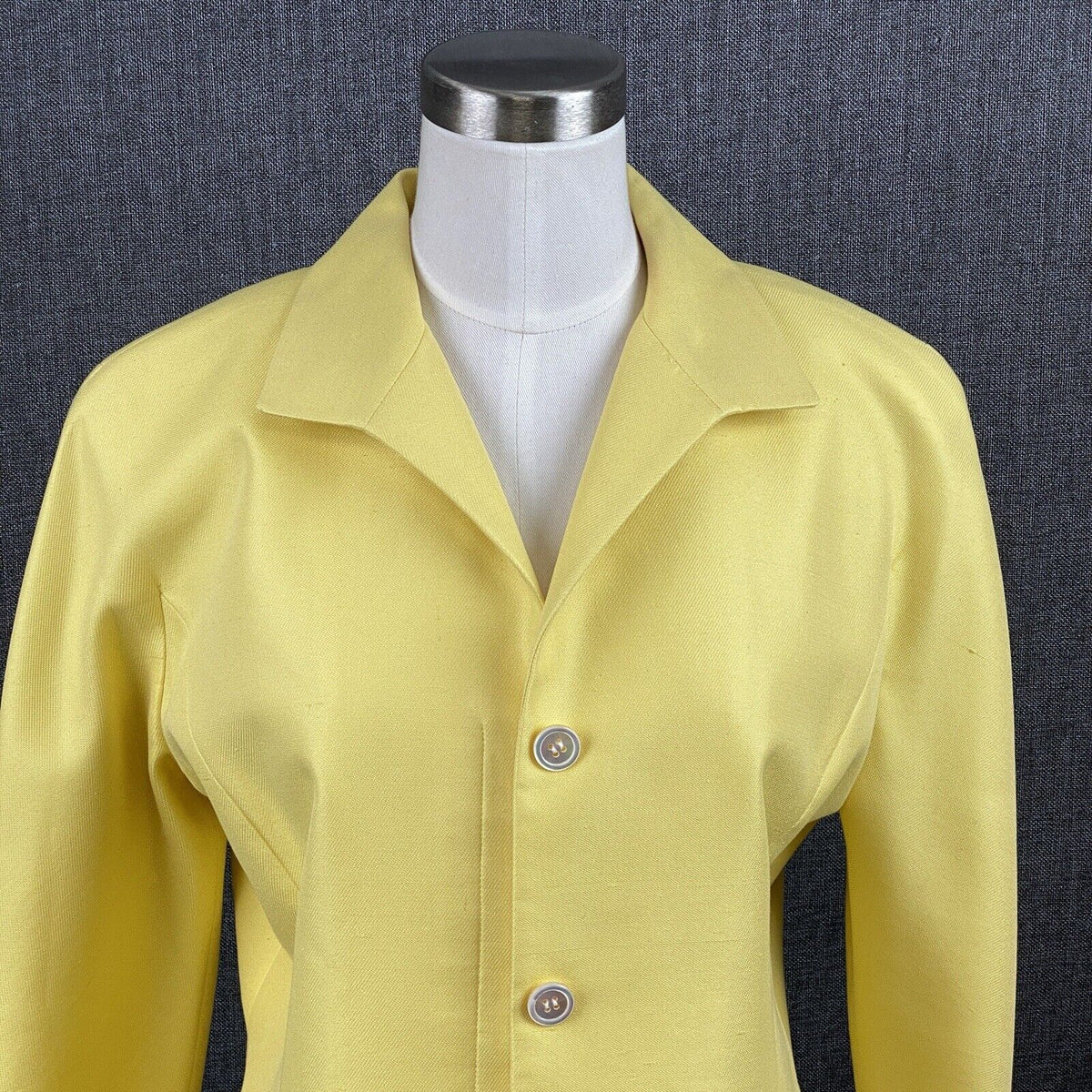 Doncaster Women's BLAZER 10 Petite Yellow Silk Cotton