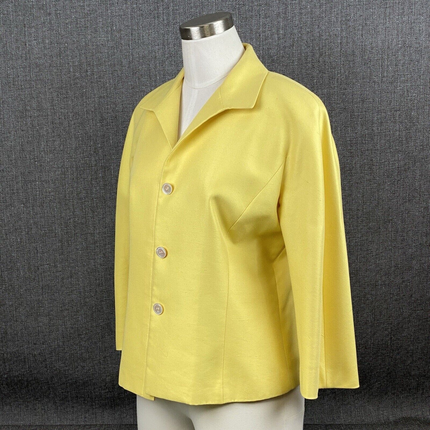 Doncaster Women's BLAZER 10 Petite Yellow Silk Cotton