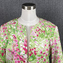 RAFAELLA Women's Floral Pink and Green Blazer Jacket Size 10