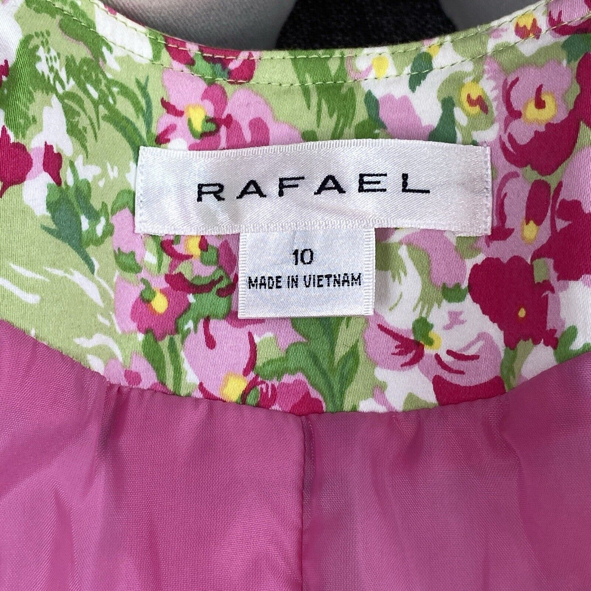 RAFAELLA Women's Floral Pink and Green Blazer Jacket Size 10