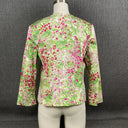 RAFAELLA Women's Floral Pink and Green Blazer Jacket Size 10