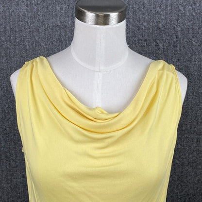 Doncaster Blue Silk Blend Yellow Sleeveless Blouse Size XS