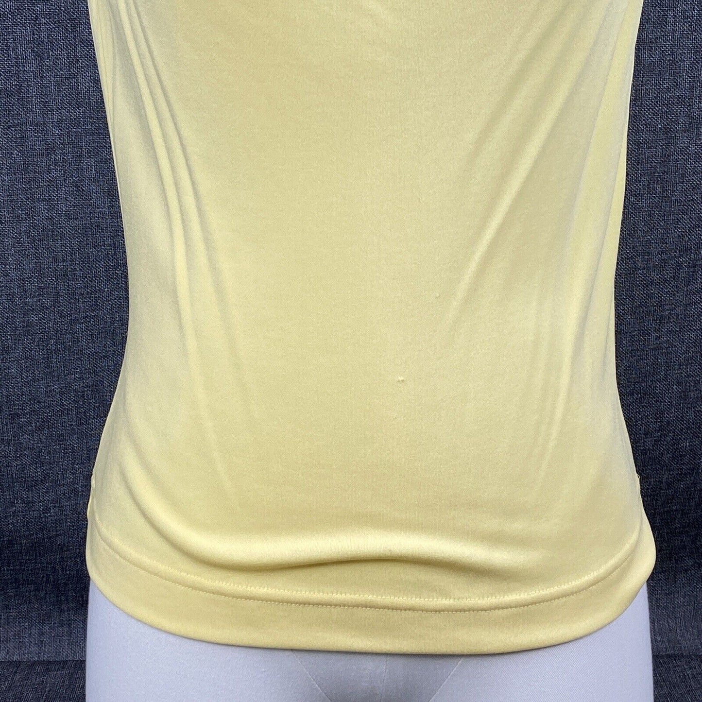 Doncaster Blue Silk Blend Yellow Sleeveless Blouse Size XS