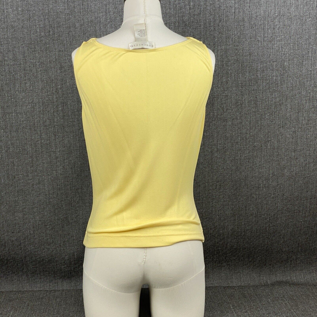 Doncaster Blue Silk Blend Yellow Sleeveless Blouse Size XS