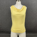 Doncaster Blue Silk Blend Yellow Sleeveless Blouse Size XS