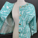 Hearts of Palm Blue Jacket Green Size 10 Cotten Spandex