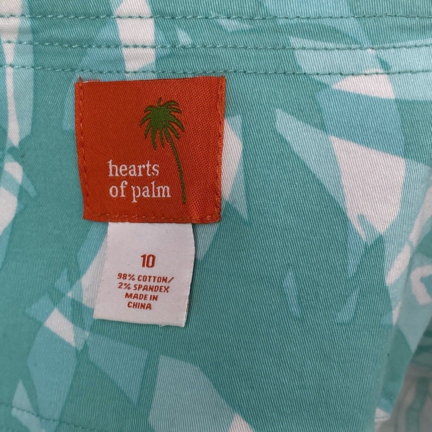 Hearts of Palm Blue Jacket Green Size 10 Cotten Spandex